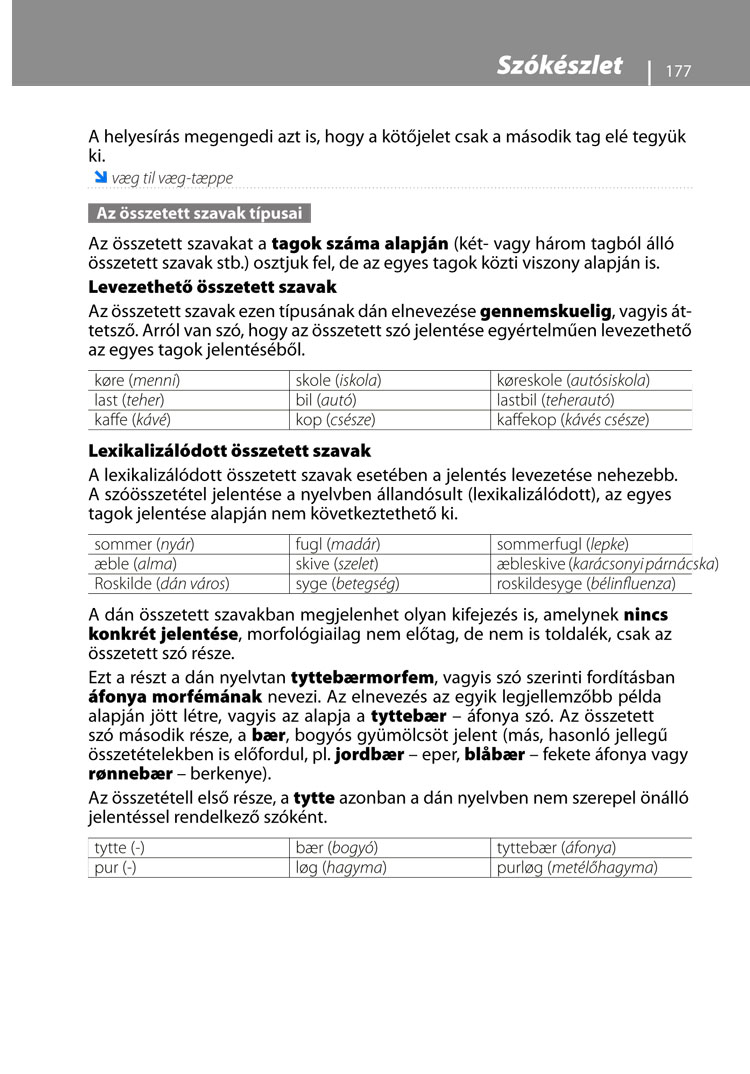 Dán nyelvtani áttekintés